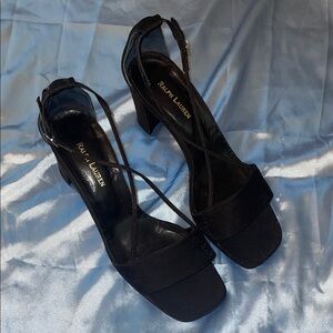 Ralph Lauren Black Strappy Heels